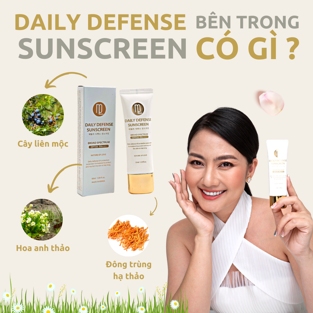 KEM CHỐNG NẮNG PHỔ RỘNG DAILY DEFENSE SUNSCREEN SPF50 PA+++