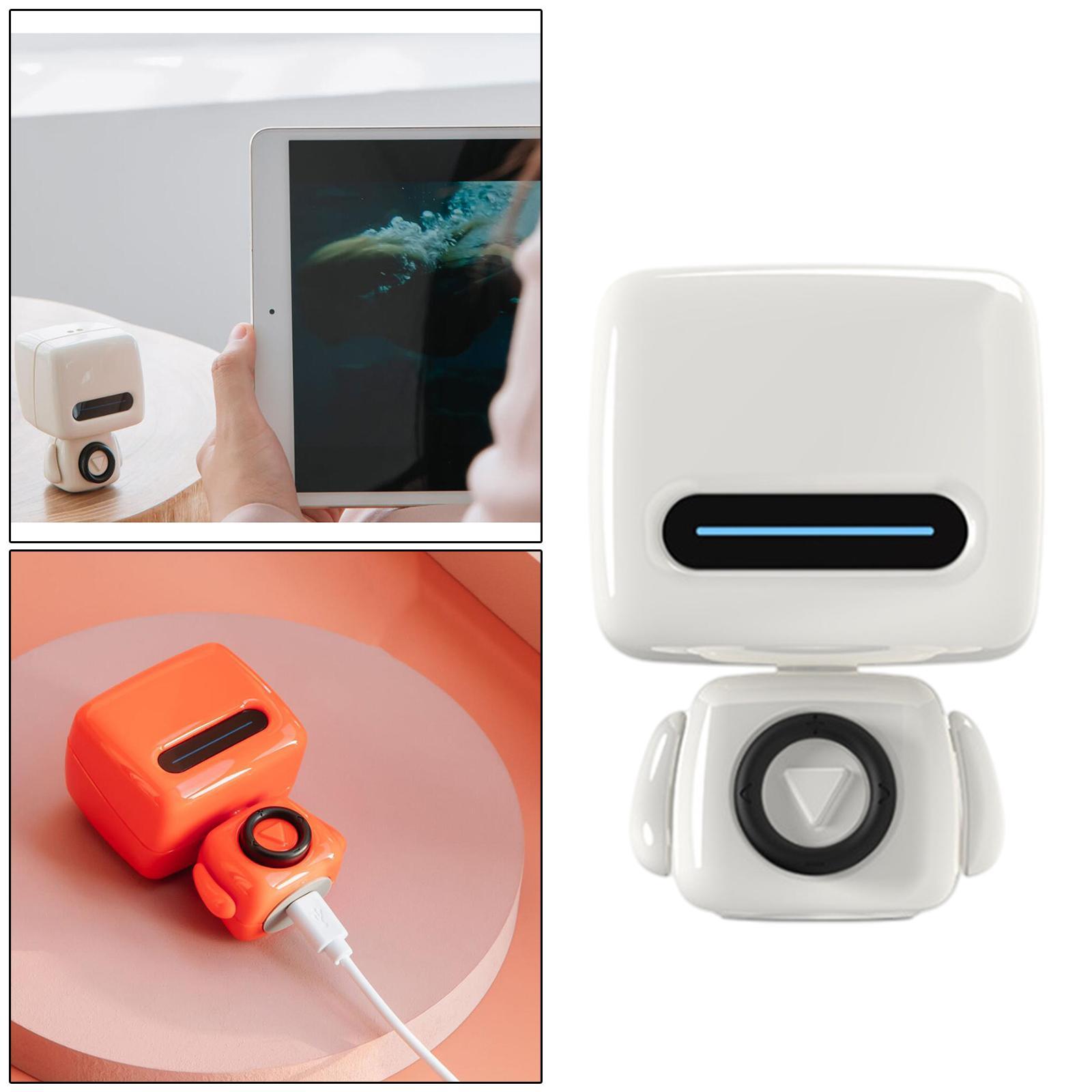 Mini Robot Wireless Bluetooth 5.0 Speaker for Music Phone, Easy to Carry - White