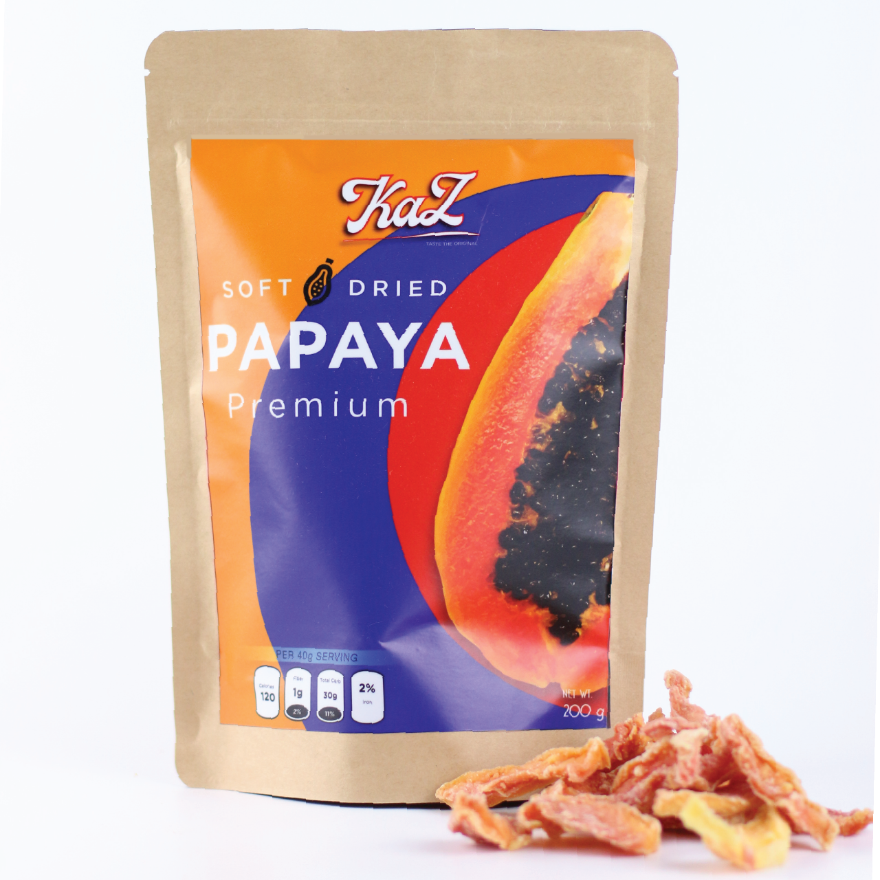 Đu Đủ Sấy Dẻo Kaz 200g - Soft Dried Papaya