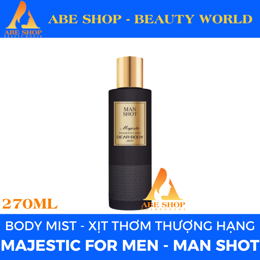 Body Mist DEAR BODY 270ml - Dòng Thượng Hạng - Xịt Thơm Toàn Thân Hương Thơm Sang Chảnh - Tinh Tế - Nam Tính - Quyến Rũ - Hấp Dẫn Đối Phương