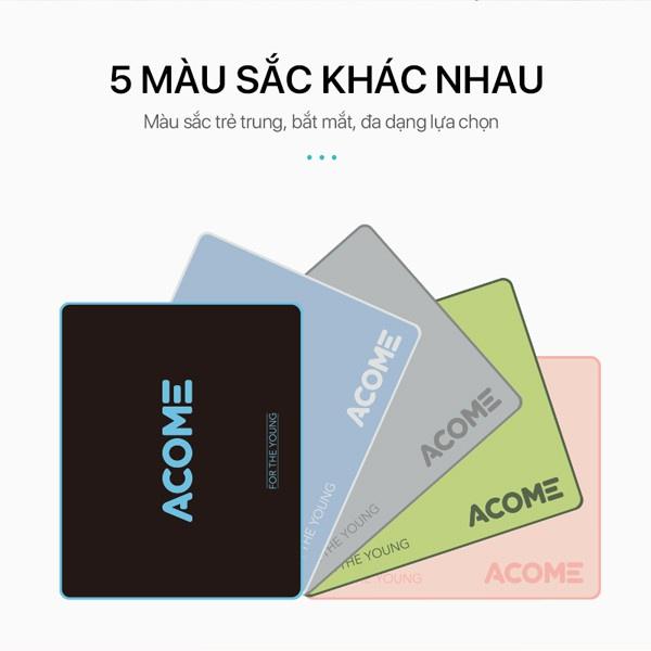 Miếng Lót Chuột Vải Bề Mặt Cao Su Chống Trơn ACOME Kích Thước 22 x 18 cm - Hàng Chính Hãng