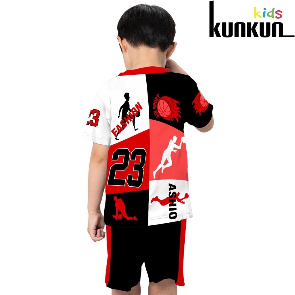 Quần áo bé trai size đại từ 10kg-65kg chất Thun lạnh KUNKUN KID TT008 - Đồ bộ bé trai thiết kế thể thao cao cấp