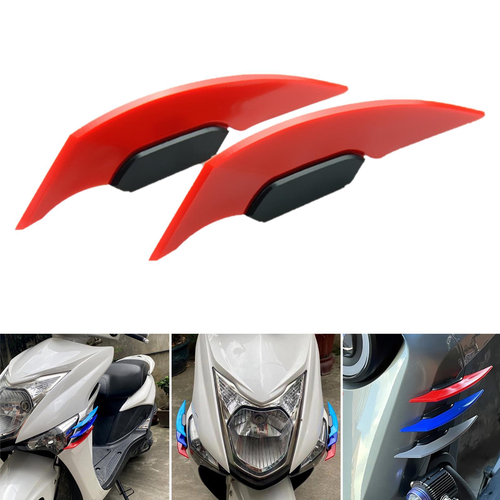 Motorcycle Winglet Aerodynamic Spoiler  for Electric Motorcycles Red