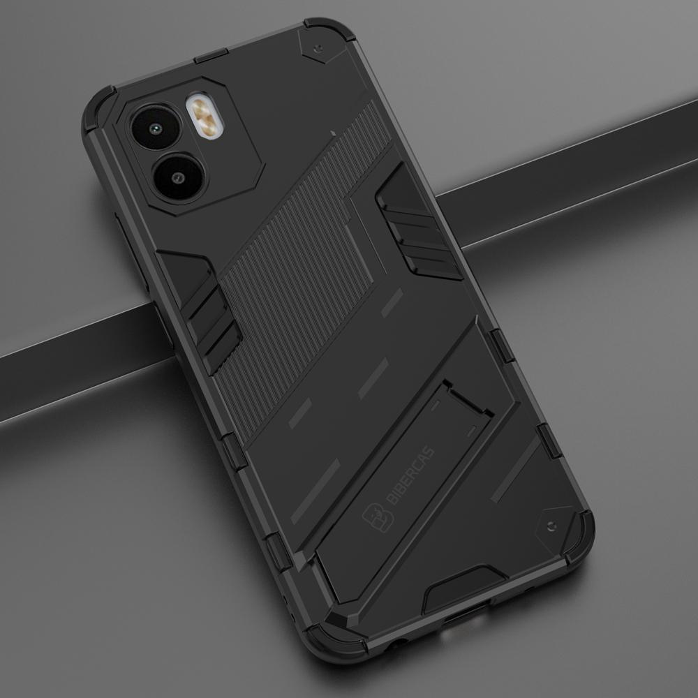Ốp lưng cho Xiaomi Redmi A1 A2 chống sốc Iron Man PUNK cao cấp kèm giá đỡ