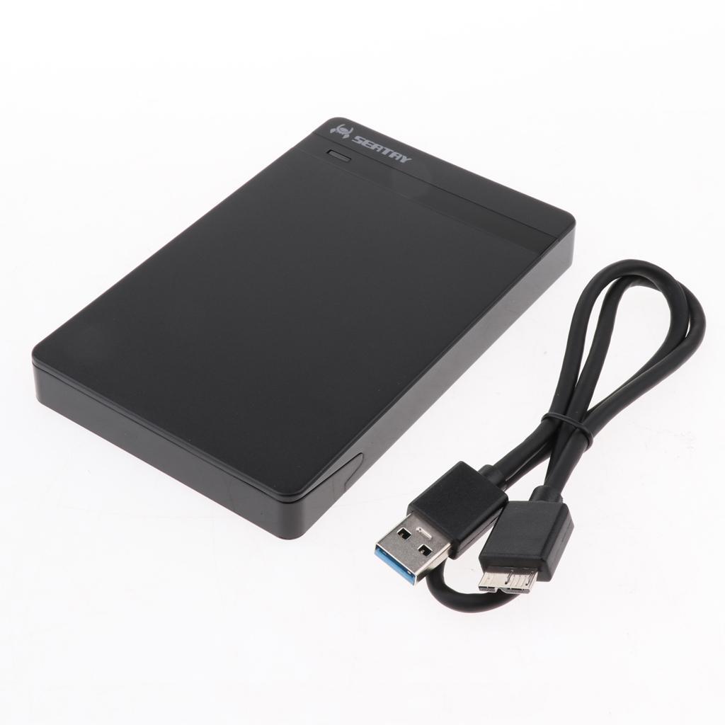 Premium USB 3.0 SATA Hard Driver Enclosure Fit for 2.5 Inch HDD SSD, Black