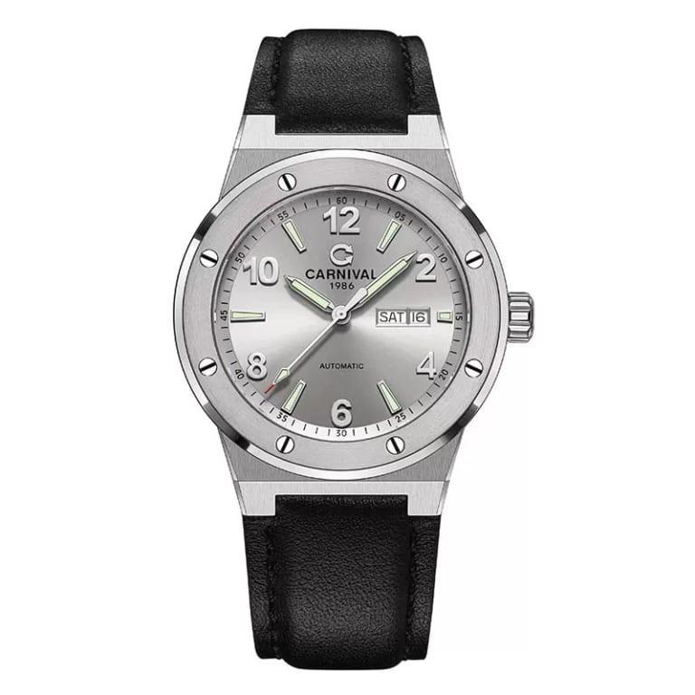 Đồng Hồ Nam Dây Da Carnival 8089G-VT-DD Automatic - Kính Sapphire - Size 42mm - 4 Màu