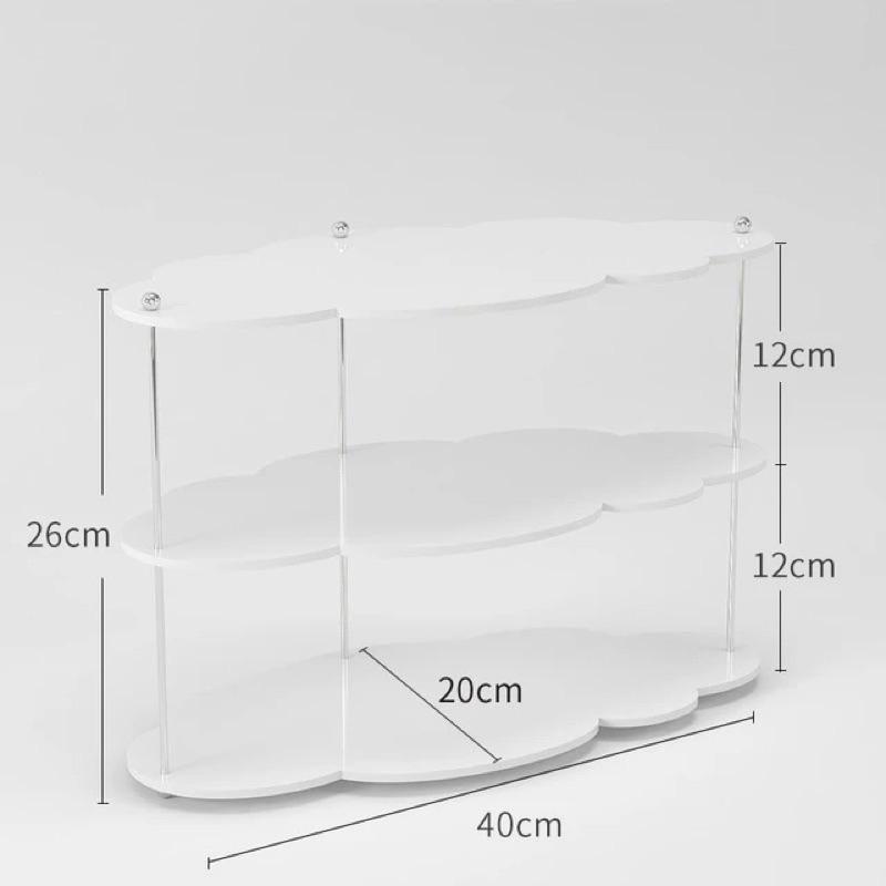 Kệ mica trưng bày nước hoa, son, sản phẩm, dày 3mm - Trắng sữa