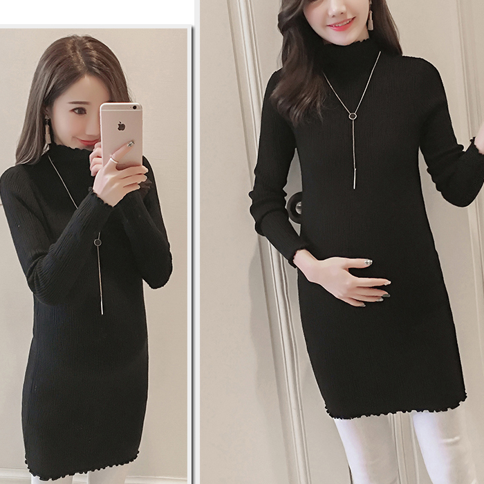 Áo bầu thu đông áo bầu len dáng dài ABL85