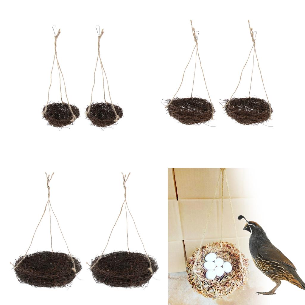 2pcs Parrot Swing Hanging Chew Toy Parakeet Budgie Cockatiel Nest Hammock