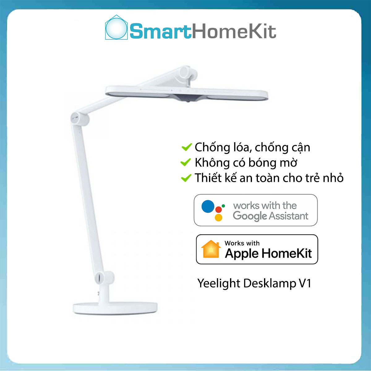 Đèn bàn học thông minh Yeelight LED Vision Desk Lamp V1 Pro Chống lóa, chống cận - Hàng Chính Hãng