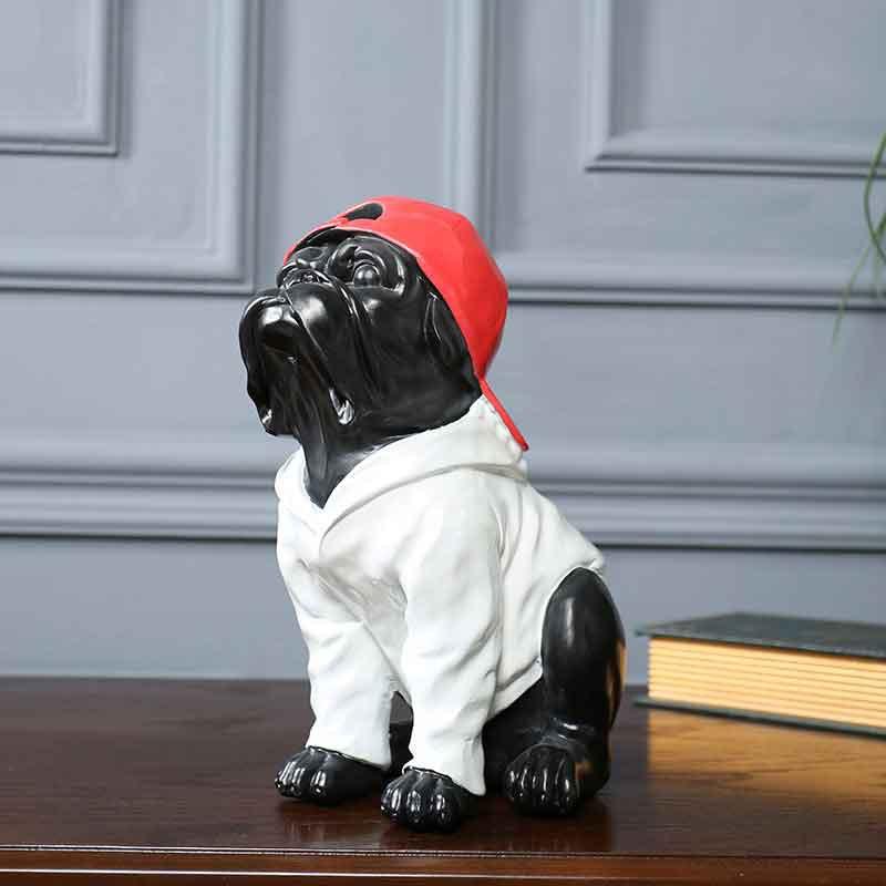 Tượng Chú Chó Mặt Xệ Cool Ngầu - tượng trang trí giúp căn phòng thêm sinh động