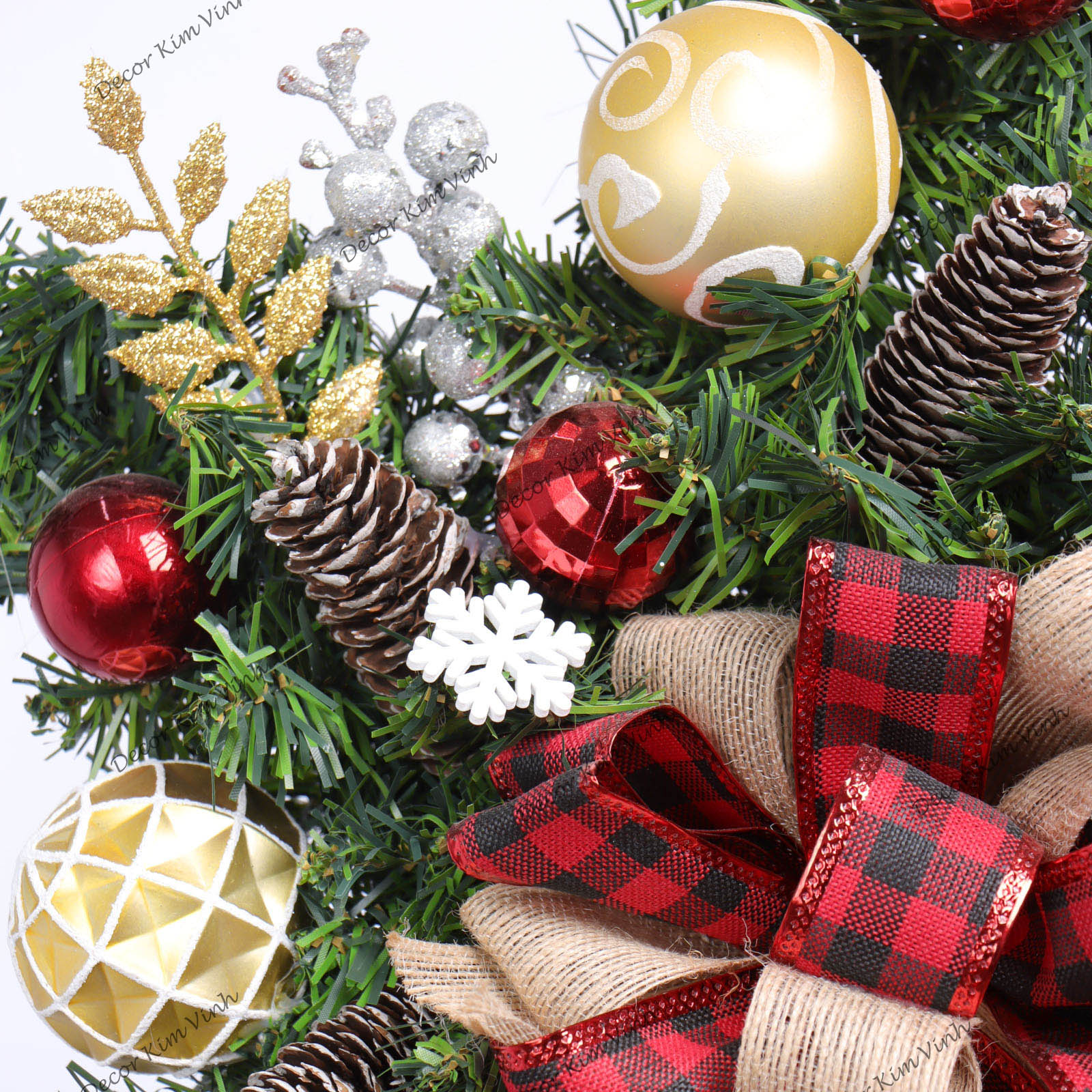 Dây Treo Chùm Thông CT09 Chùm Thông Kết Sao Trang Trí Noel Kèm đèn