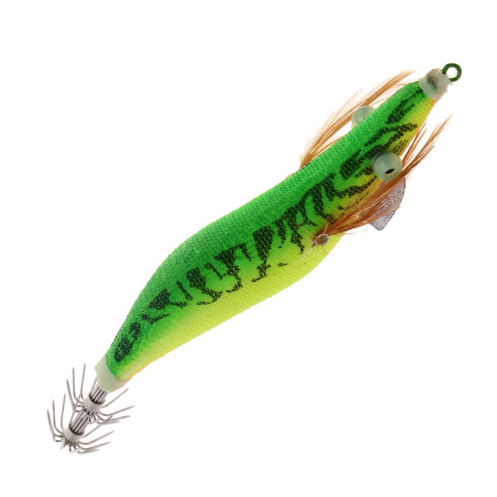 3.0# Squid Jigs Luminous Fishing Artificial Baits Color A