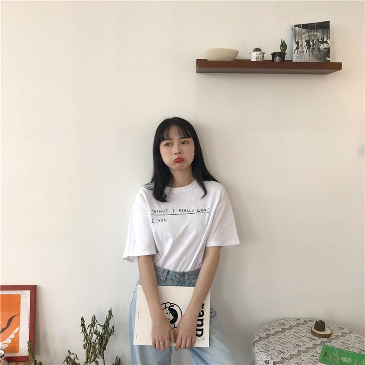 Áo thun nữ in chữ Ulzzang rẻ đẹp