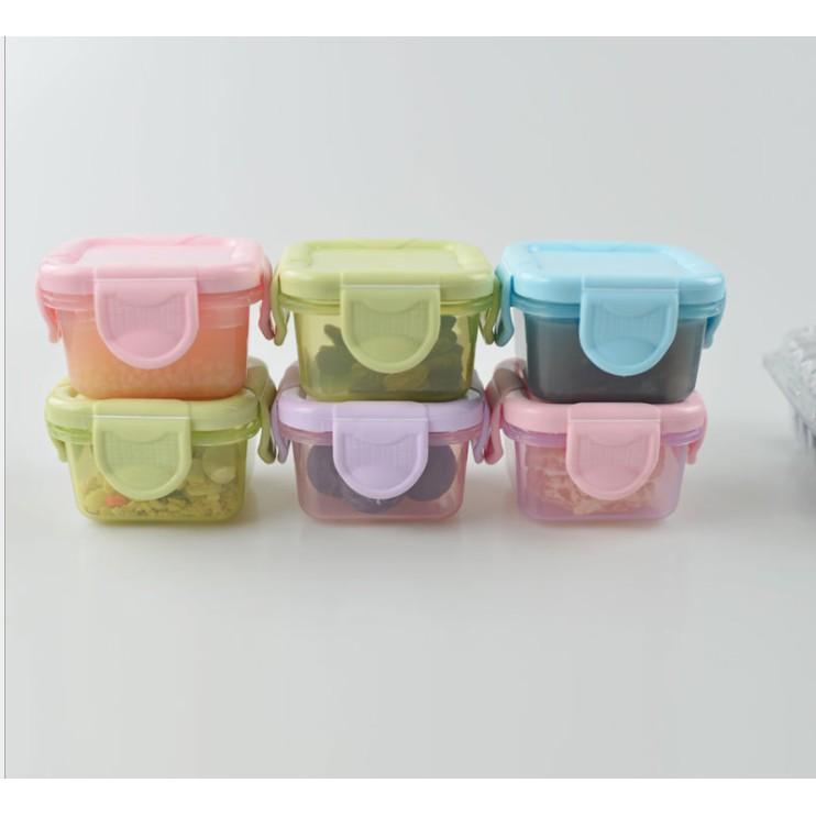Hộp trữ đông, hộp đựng có nắp mini bảo quản đồ ăn cho bé