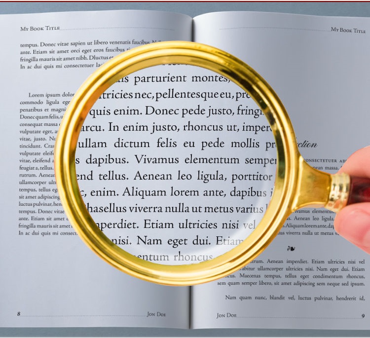Kính lúp 5X đọc sách báo, soi mẫu vật chuyên dụng hình ảnh sắc nét cao cấp - Tặng bộ 6 con bướm dạ quang phát sáng