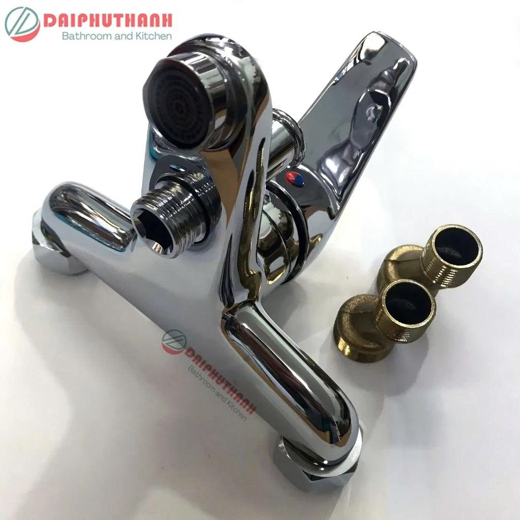 Bộ Vòi Sen Tắm Nóng Lạnh KZ-SV03 Đồng Thau Phủ Crome - Đủ bộ gồm Củ sen, tay sen, dây 150cm và gác sen