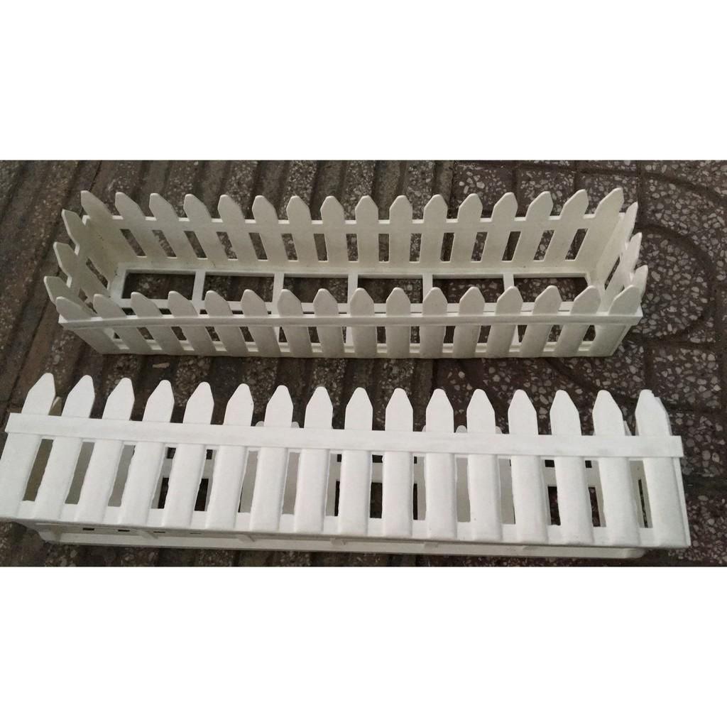 Bộ 02 cái chậu nhựa hàng rào 500x110x115