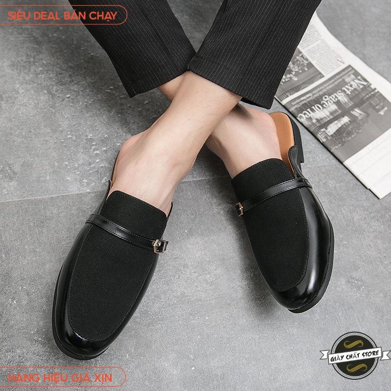 Giày Sục nhung Nam Da Pu Mềm Trẻ Trung Êm chân mã S1167 B2