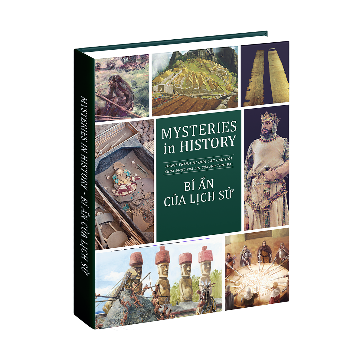 Sách Lịch Sử - Bí Ẩn Của Lịch Sử Mysteries In History - Sách Bách Khoa Toàn Thư Lịch Sử, Giải Đáp Mọi Bí Ẩn Lịch Sử Từ Sơ Khai Đến Hiện Đại - Á Châu Books - Bìa Cứng, In Màu