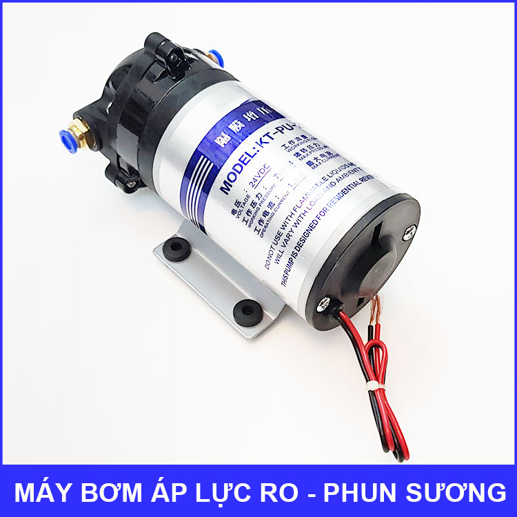 Máy bơm áp lực phun sương lọc nước 24V 110L 200G kèm nguồn