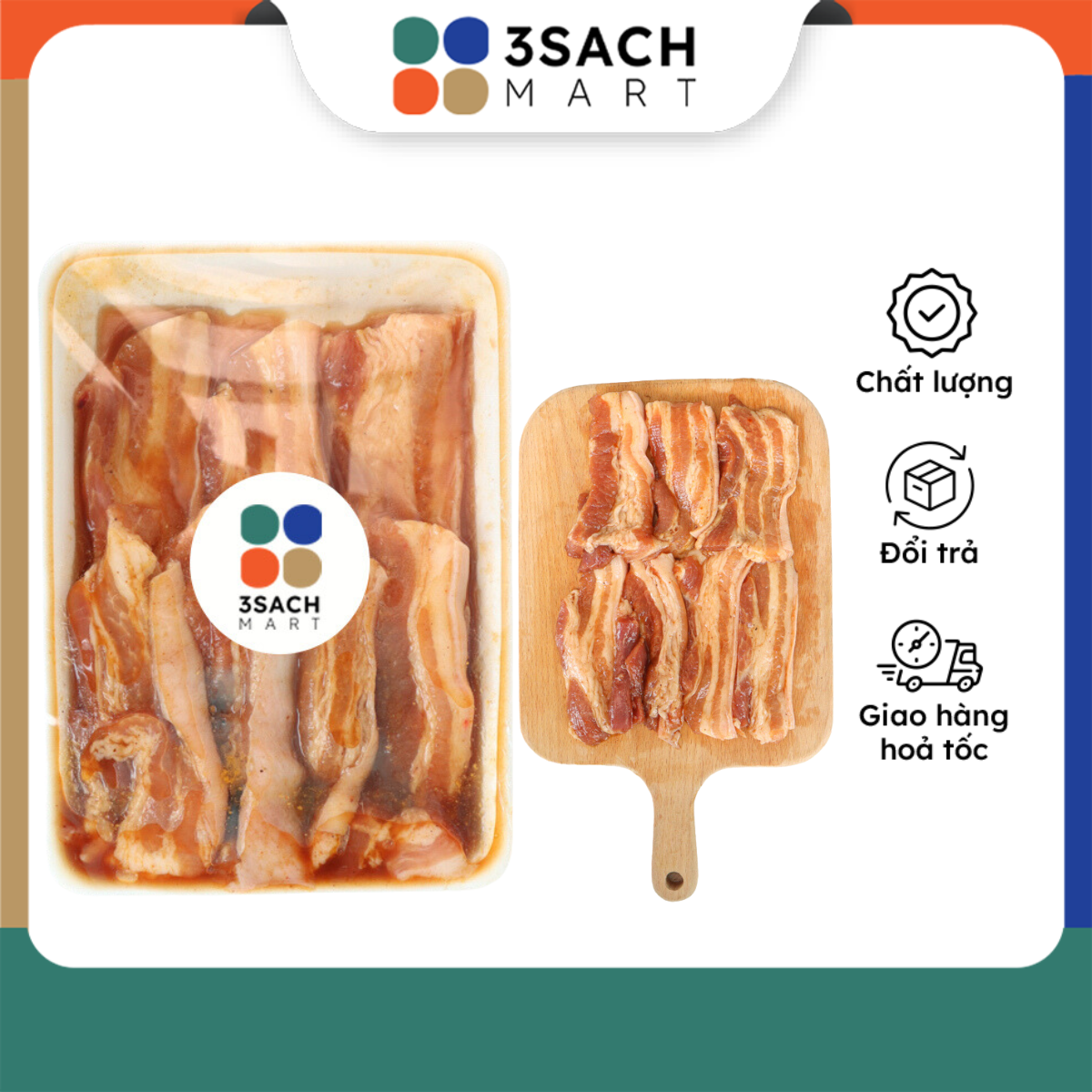 Ba Rọi Heo Cắt Lát Ướp BBQ