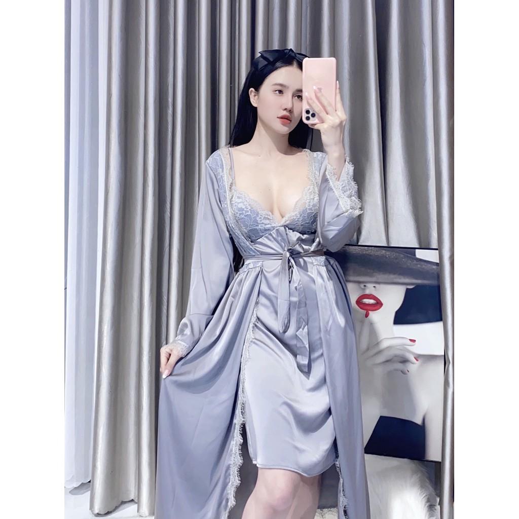 Đầm ngủ 2 dây sexy cao cấp, lụa tơ tằm mát mẻ