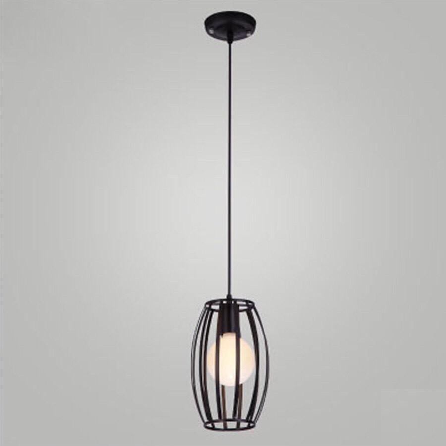 ĐÈN THẢ KHỐI TRỤ LỒNG KHUNG SẮT TRANG TRÍ - KÈM BÓNG LED CAO CẤP - ẢNH THẬT