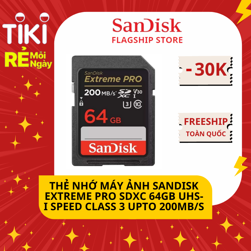 Thẻ Nhớ SDXC SanDisk Extreme Pro U3 V30 1133X 128GB 170MB/s - Hàng Chính Hãng