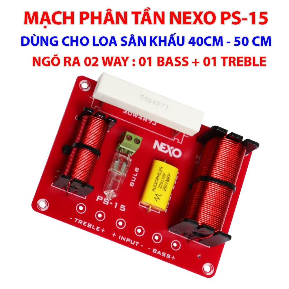 Mạch phân tần PS-15 Dùng cho Loa Karaoke, Loa công suất lớn, Loa sân khấu - Ngõ ra 01 Bass + 01 Treble