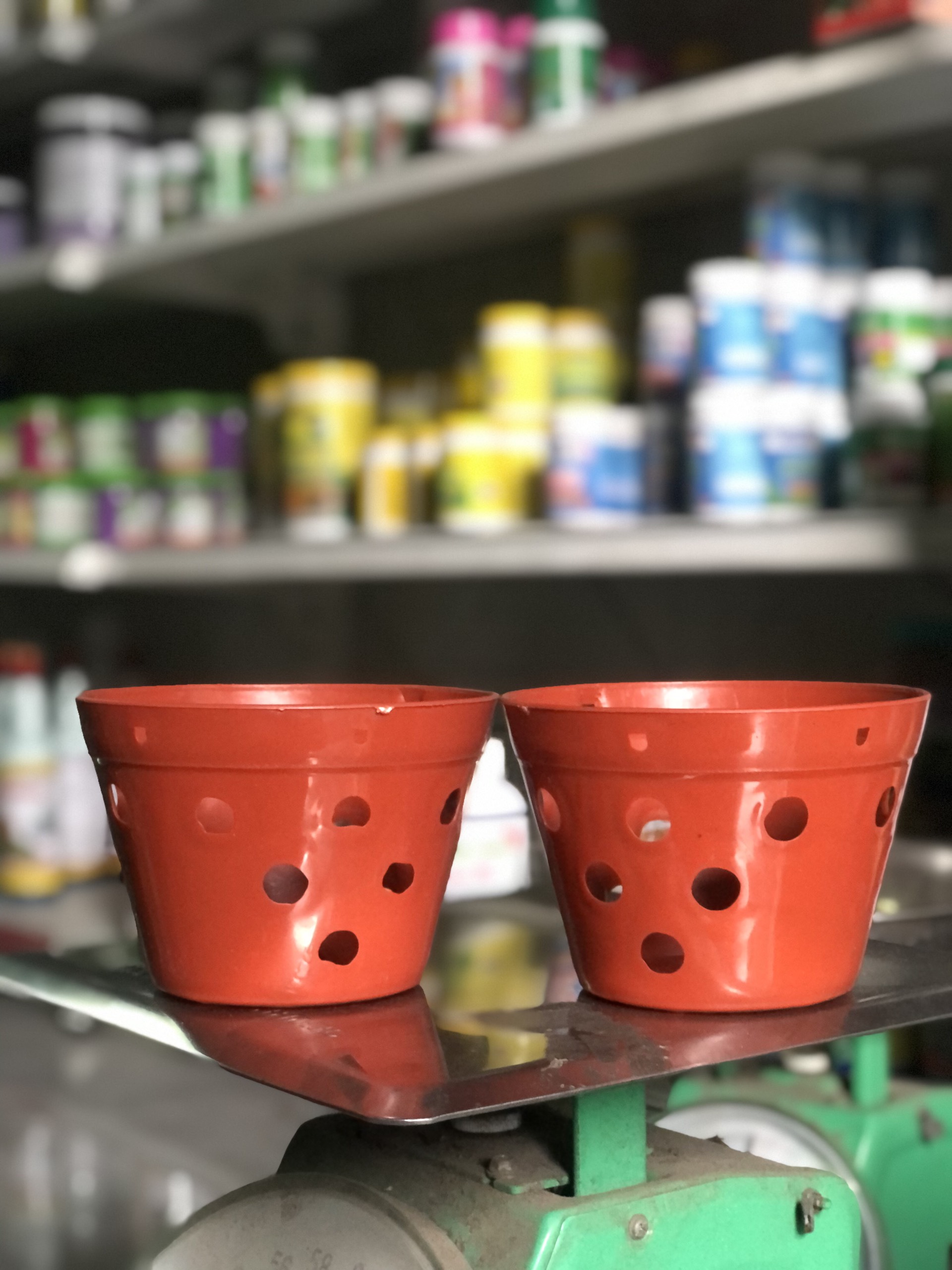 Chậu Nhựa Giả Đất Nung Trồng Hoa Lan, Cây Cảnh- f14cm