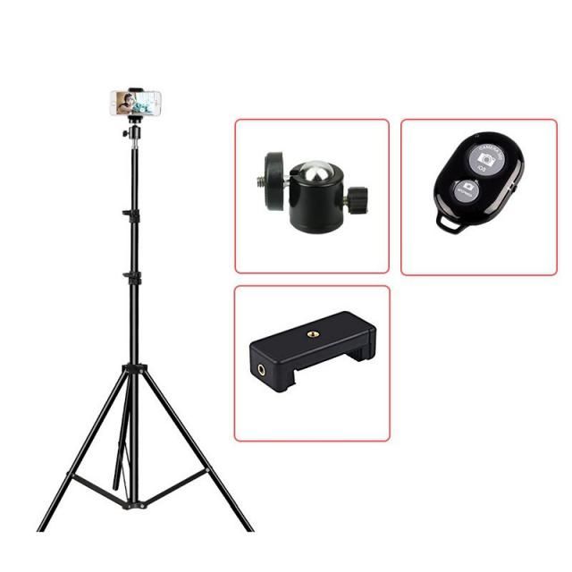 Cây live tik tok livestream chân đứng 2m bi cầu q29 kẹp điện thoại HẠ THẤP ĐƯỢC XUỐNG 80CM