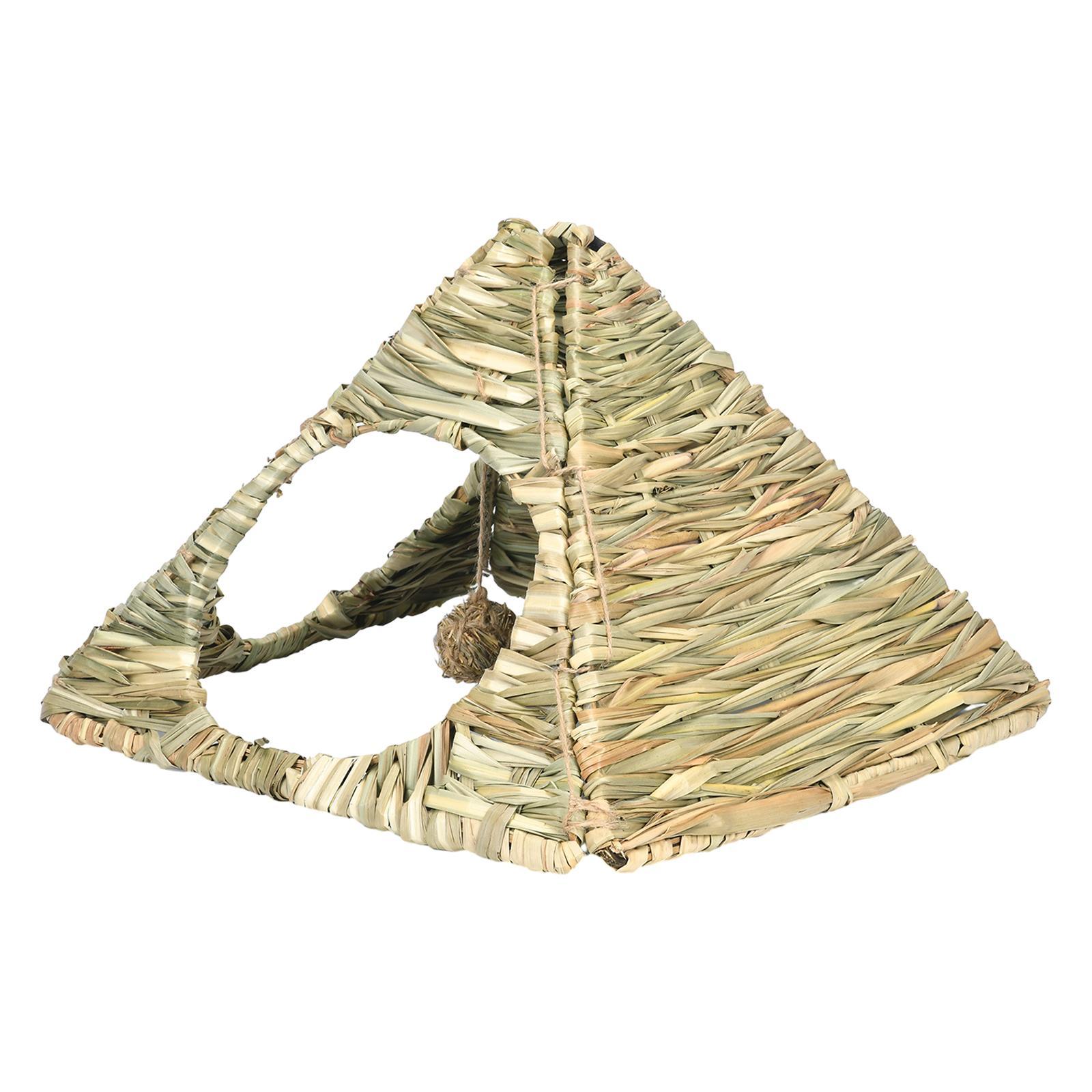 For Rabbit Foldable Woven Hideaway Hut for Gerbil Canary Hamster