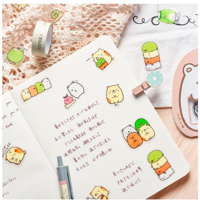 Set 50 Sticker Hình Dán Trang Trí Sổ Kế Hoạch Hình Gấu Dễ Thương