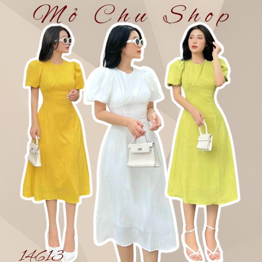 ĐẦM XÒE XỐP GÂN TAY PHỒNG