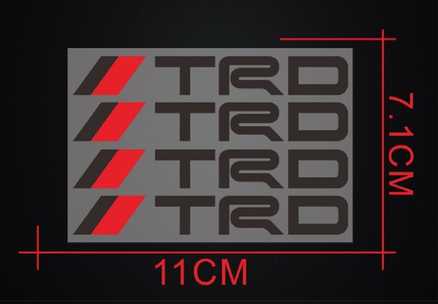 Bộ 4 tem tay nắm cửa ô tô TRD