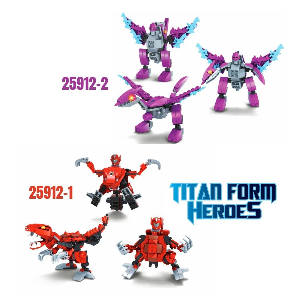 Đồ chơi lắp ráp TitanForm Heroes - Robot và Khủng long 25912