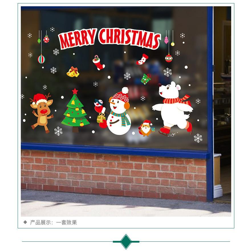 Decal dán kính GIÁNG SINH - NOEL - MERRY CHRISTMAS 02