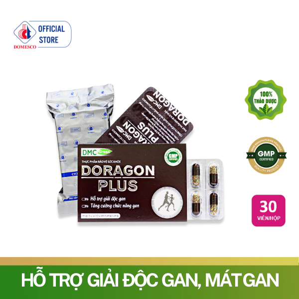 Viên Uống DORAGON PLUS Domesco Hộp 30 viên - Hỗ Trợ Mát Gan Giải Độc, Tăng Cường Chức Năng Gan