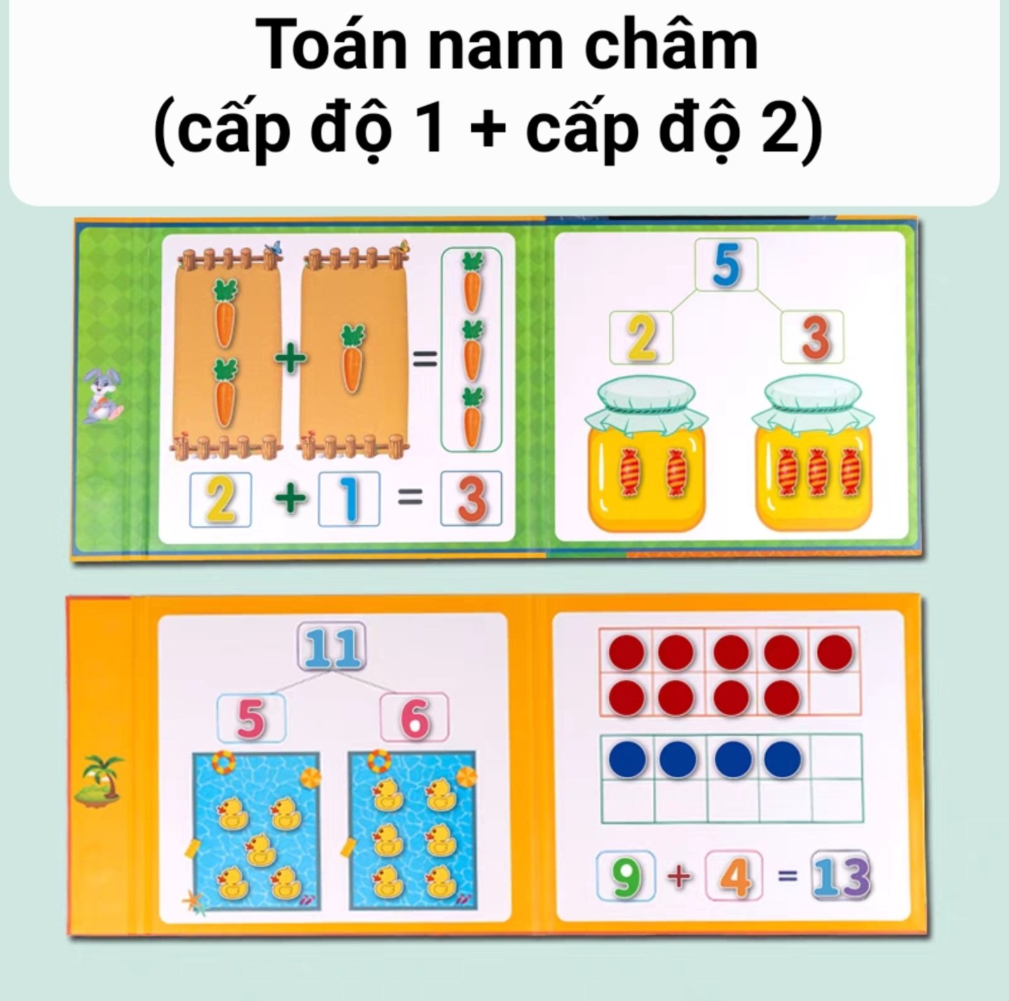 Bộ đồ chơi làm toán - Level 1, chi tiết cà rốt