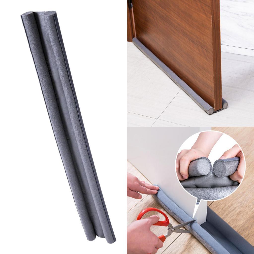 4Pcs Flexible Foam Draught Excluder Window Door Bottom Seal Strip Rubber
