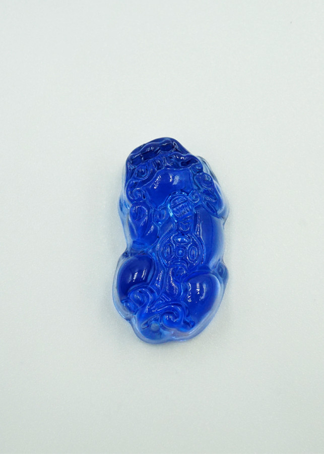Mặt dây Tỳ Hưu đá Topaz xanh dương Tài Lộc - mạng Thủy