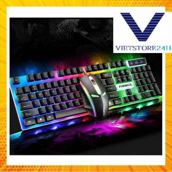 Bộ bàn phím và chuột FRIWOL W10 chuyên Game Led 7 màu