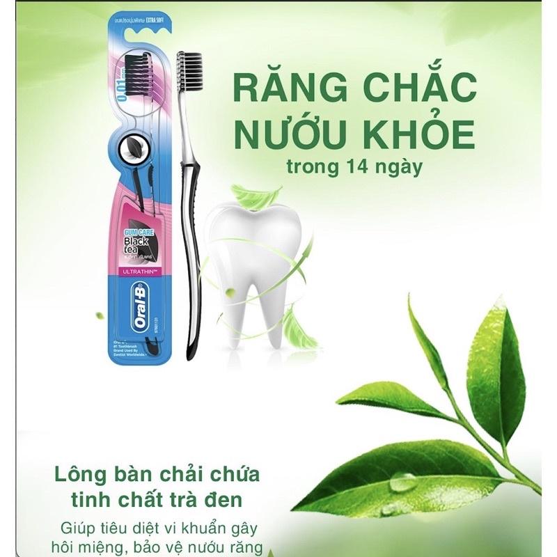 bàn chải đánh răng oralb tinh chất trà xanh lông bàn chải mềm mại