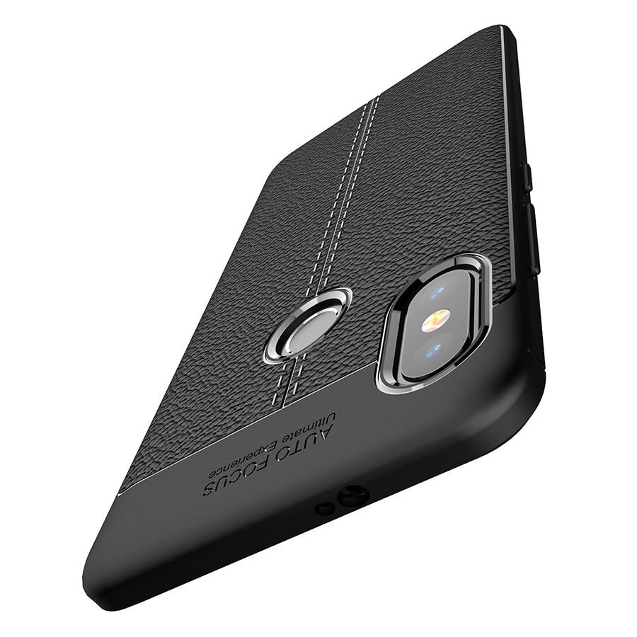 Ốp Lưng Dẻo Vân Da Auto Focus Dành Cho Xiaomi Redmi Note 5, Redmi Note 5 Pro - Hàng chính hãng