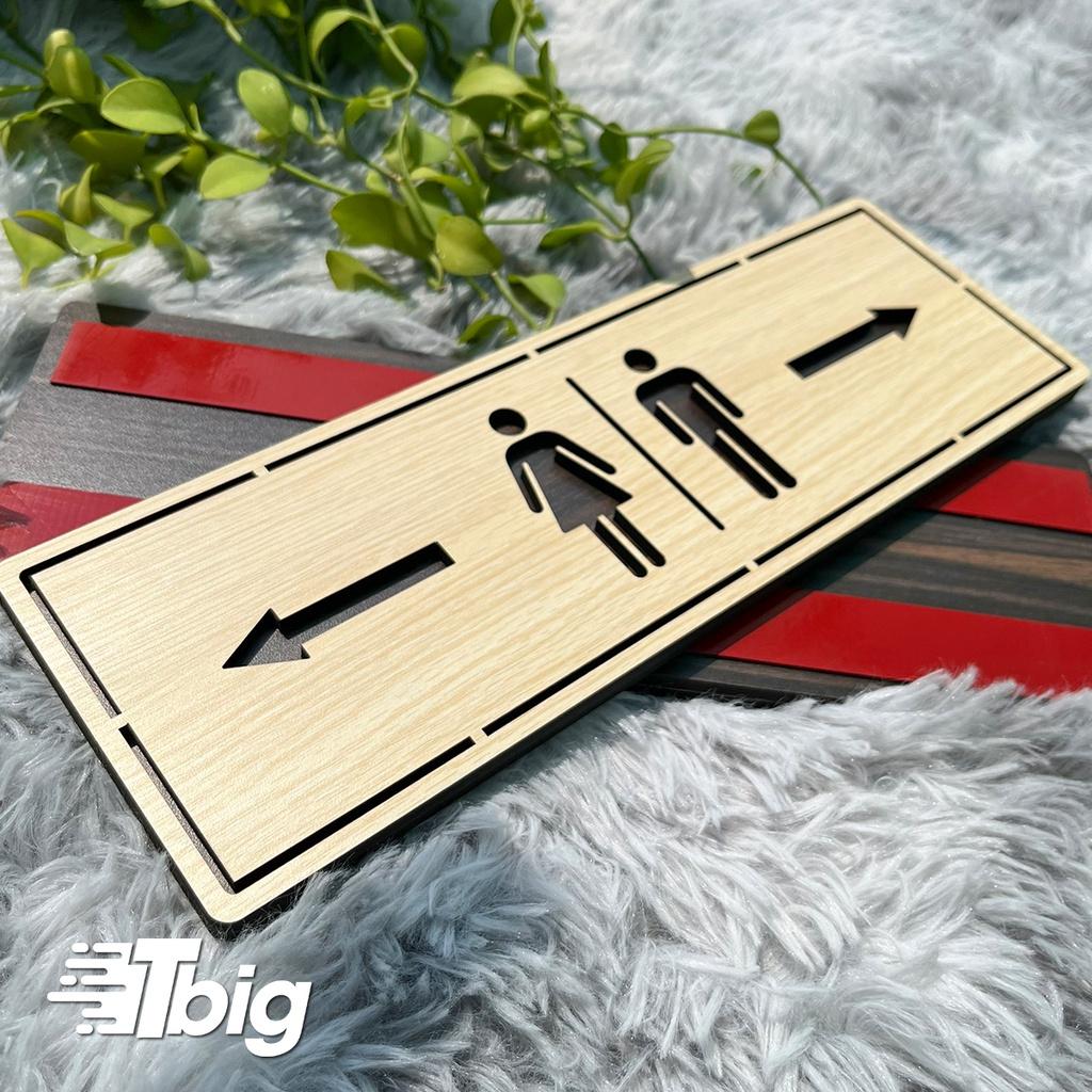 Bảng Toilet - WC - Resroom - Nhà vệ sinh - bằng Gỗ Vintage Decor TL037