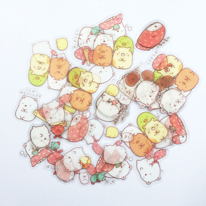 50 Miếng Sticker trang trí Kawaii ( Tặng Kèm Giấy Note Molang)