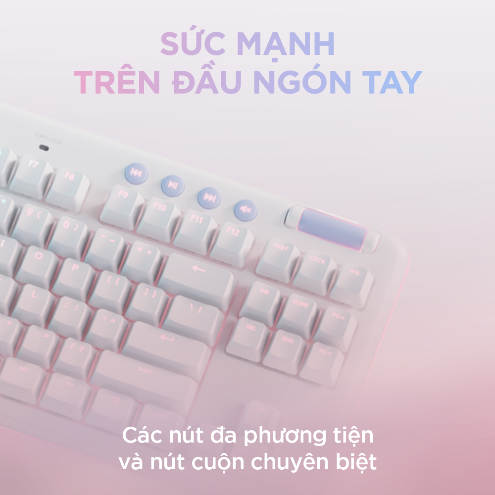 Bàn phím cơ gaming có dây Logitech G713 TKL - RGB, 2 loại GX Switch, kèm kê tay, cáp USB-C, tương thích PC, Mac - Hàng Chính Hãng