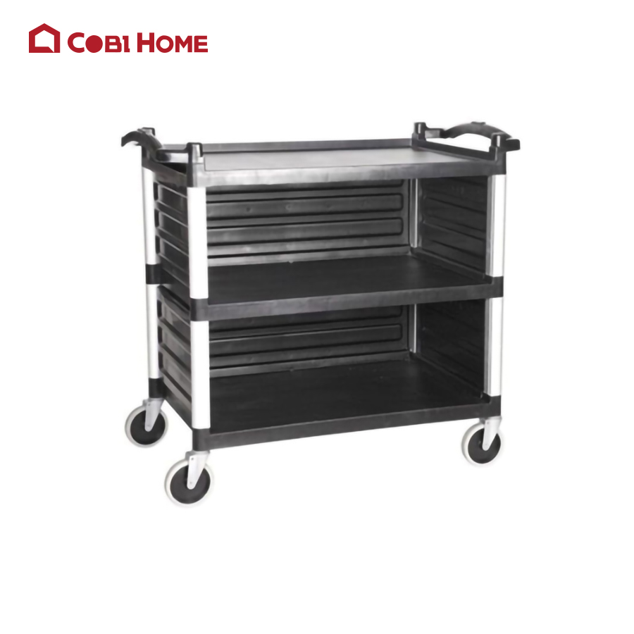 Xe đẩy tay 3 tầng bằng nhựa HORECA JD mã JD-UC331