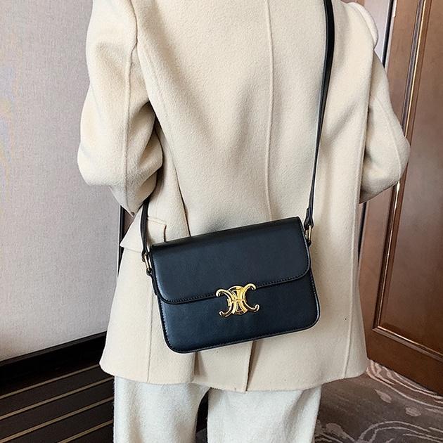 Túi xách nữ túi đeo vai ZuCi A60 size 21cm cổ điển nữ khóa chữ da trơn cao cấp thời trang Hàn Quốc
